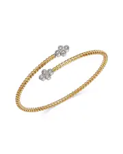 Bloomingdale's Fine Collection Diamond Flexible Bypass Bracelet in 14K Yellow Gold, 0.4 tcw