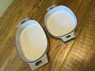 Pampered Chef 1 & 2 Quart Enameled Cast Iron Baker Casserole Pans