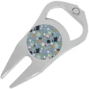 Moon Madness Golf Ball Marker Divot Repair Tool Bottle Opener