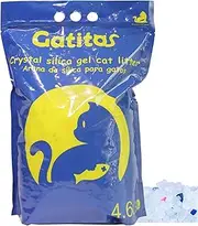 Gatitos Cat Litter Crystals Non Clumping Unscented Silica Gel Cat Litter Lightweight Ultra Absorbment Superior Odor Control Dust Free Low Tracking for Less Mess 4.6LB/Pack*2