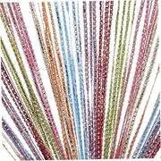 Beaded Door Curtain Fly Screen 39.37x78.74 Hanging Tassel Bead Curtains for Doors for Partition, Windows, Doorways, Rainbow, Decorative Curtains