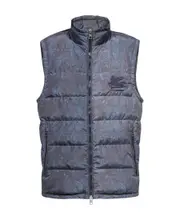 High collar sleeveless vest IT62,L,XXL Gray