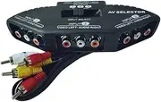 3-Way Audio Video AV Switch Selector Box Splitter Switch W/Cable for TV X-Box DVD Player Devices Switch