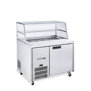 Williams Jade Sandwich - One Door Stainless Steel Prep Counter Refrigerator With Blown Air Well