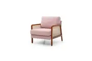 Design Square Modern Designer Scandinavian Accent Lounge Arm Chair - Pink