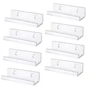 8 Piece Clear Vinyl Record Shelf Wall Mount Vinyl Record Shelf Stand C7T62651