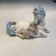 Cosmos 80076 Fine Porcelain Unicorn with Fairy Musical Figurine