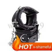 PULeather Hand Wrist Ankle Cuffs Collar Set Restraints Couple Game Binding