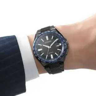 【CITIZEN 星辰】鈦金屬 光動能電波萬年曆 湛藍星空限定男錶42.5mm(CB0217-71E)