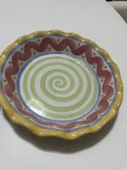 Mackenzie Childs Piccadilly Pie Dish 12” Wide