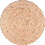 6 ft. Round Farmhouse Jute Rug - Tan