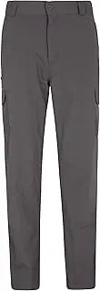 [Mountain Warehouse] The Explore Mens Trousers - Shrink & Fade Resistant Summer Trousers, Quick Dry Hiking Pants, Pockets, Durable Short Pants - Ideal For Running, Walking Gray 38