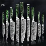 Super Sharp Damascus Pattern Kitchen Knife Set