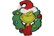 Grinch Head Wreath Wall Decor 68cm