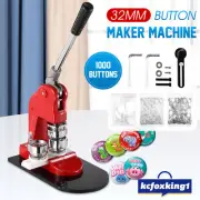 32MM Button Maker Badge Pin Press Machine Kit 1000pcs Buttons DIY Making Tools
