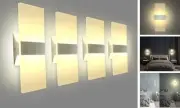 Modern Wall Sconces, Led Wall Light 10w, Wall Sconce Up Downlight, Hardwired