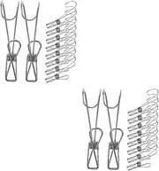 DIYEAH 2sets 10pcs Bathroom Clips Heavy Duty Hangers for Clothes Towels Hats Stylish Design for Home Office Versatile Clip Hooks for Organization 10pcs*2
