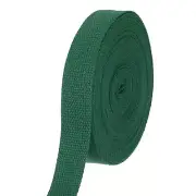 Cotton Webbing 1 Inch 11 Yard Polyester Cotton Webbing Strap, Dark Green
