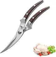 Heavy Duty Poultry Shears - Food Grade Stainless Steel Cooking Scissors for Bone, Meat,Chicken,Fish, Seafood - Anti-Rust Ergonomic Spring Loaded Food SHEAR - Built-In Lock,Professional Kitchen Shear