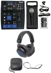 Gemini GEM-05USB 5-Ch. Bluetooth Mixer USB/5 Ins/2 Bus/2 Band EQ+Mic+Headphones