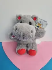 BUILD A BEAR Mini Beans Bean Valentines Hippo Aprox 17cm 2025 Edition BNWT