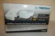 TRENDNet Powerline AV Home Networking Adapter Kit 200Mbps RJ-45 TPL-304E2K NEW