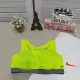 美國 NIKE Logo DRI FIT 螢光黃 運動內衣 運動背心 瑜伽背心 運動背心女 有襯墊 9成新