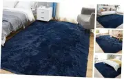 Rugs for Living Room Rugs for Bedroom, Small Fluffy Area 4 x 6 ft Navy Blue