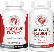 Silver Fern Brand Gut Health Tune Up Kit - Multi Function Ultimate Probiotic & Digestive Enzyme - Restore Digestive Health, Mood, Reduce Cravings