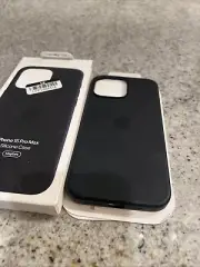New Nib Apple Silicone Phone Case Black For iPhone 15 Pro Max