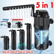 Dual Mode Internal Oxygen Water Filter Submersible Fish Tank Air Pump Aquarium