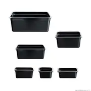 Food tek Black Poly 1/3 x 100 mm Gastronorm Pan - JW-P134B