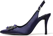 [ZIRIA] Crystal Buckle Sandals Women Pointed Toe Silk Summer high Heels Shoes Woman Rhinestone