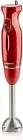 Immersion Electric Hand Held Blender with Stainless Steel Blades Mixer Red