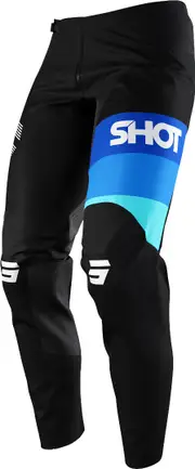 Shot Contact Story Motocross Pants, black-blue, Size 34 for Men Black Blue