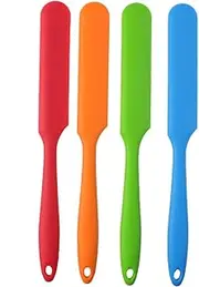 SUMERSHA 4pcs Silicone Spatula Set Heat Resistant Cake Cream Butter Spatulas Mixing Batter Scraper Non-Stick Flexible Baking Cooking Tool 4 Colors