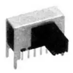 Alcoswitch MSS2250R DPDT ON-ON, Right Angle Slide Switch 300mA@125V AC