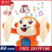 Baby Toys Monkey Crawling Toy Electric Roll and Glow Musical Toys w/ Light-up′