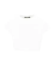 Balmain Kids Short-Sleeved Cropped T-Shirt 12,8Y,13,6Y,4Y,14Y,6,13Y,12Y,10Y White