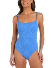 La Blanca Mantra Eyelet One Piece Swimsuit