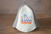 Saunamütze Mütze Sauna Hat 100% Natural Wool Felt Cap Bath Шапка для сауни