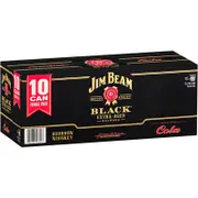 [Jim Beam] Jim Beam Black & Cola 5% ABV Can 375mL (10 Pack)