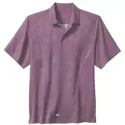 Tommy Bahama Men's, Tahitian Border Silk Camp Shirt, Purple Haze, M