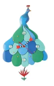 ALLEN DESIGNPRISCILLA PEACOCK WALL CLOCK 6015366