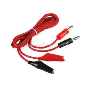 5pcs Alligator Test Lead Clip To 4mm Banana Plug Probe Cable 1M Red + Black AS