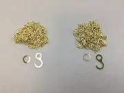 Two Cuckoo Clock Chains with Rings and Hooks ( 8 Days Regula 34 ) NEW