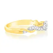 Luminesce Lab Grown 3/4 Carat Diamond Engagement Ring in 9ct Yellow Gold, M