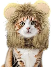 PETLESO Lion Hat Costume, Small, for Dogs & Cats, Lightweight, Breathable, Adjustable, Perfect Halloween Surprise & Gift, Hand Wash Only