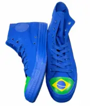 Converse Brazil Flag Chuck Taylor All Star Sneaker Blue 7.5 Men (9.5 Women)