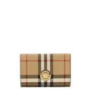 Burberry Vintage Check-Printed Press-Stud Folded Wallet One size Nude